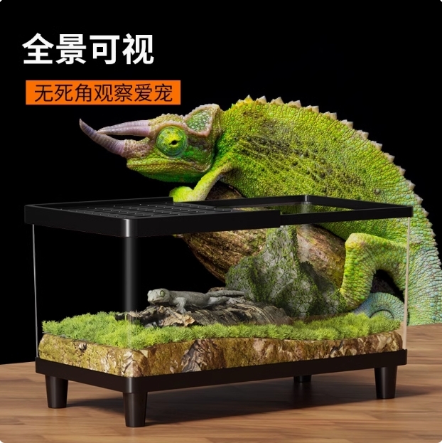 爬宠饲养箱守宫蜥蜴蛇饲养箱蜘蛛角蛙亚克力饲养盒螃蟹寄居蟹缸