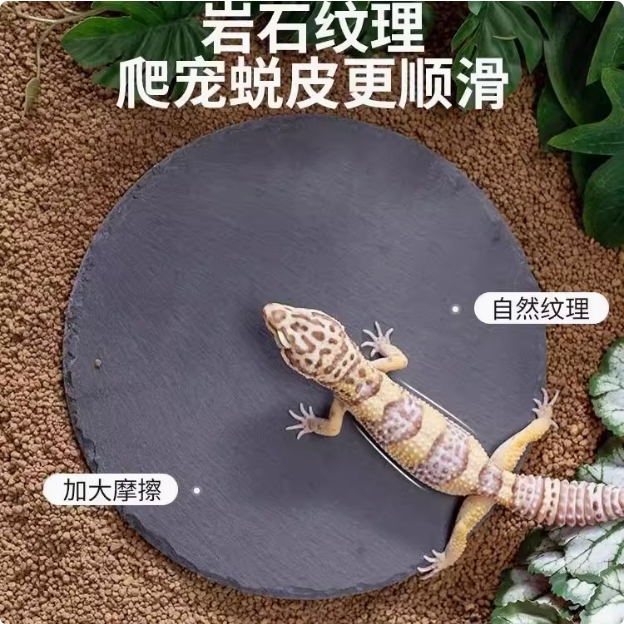 陆龟磨指甲石板垫材天然岩石蜕皮岩板爬宠磨爪爬虫恒温箱蜥蜴造景15*15cm